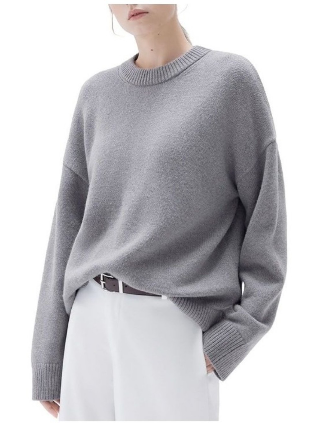 Nwot Abercrombie Cozy Grey Crewneck Sweater